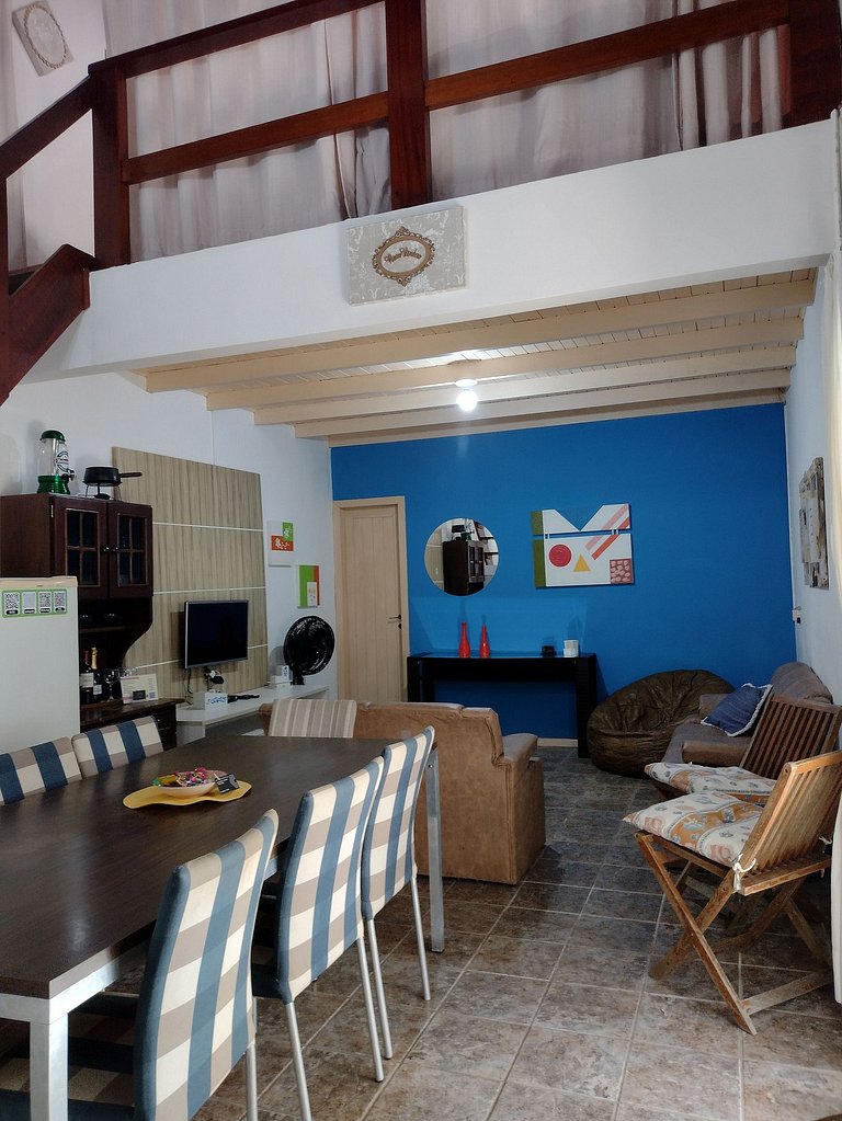 Cantinho do Mar na Praia de Bombas - Estúdio 04 Com Mezanino