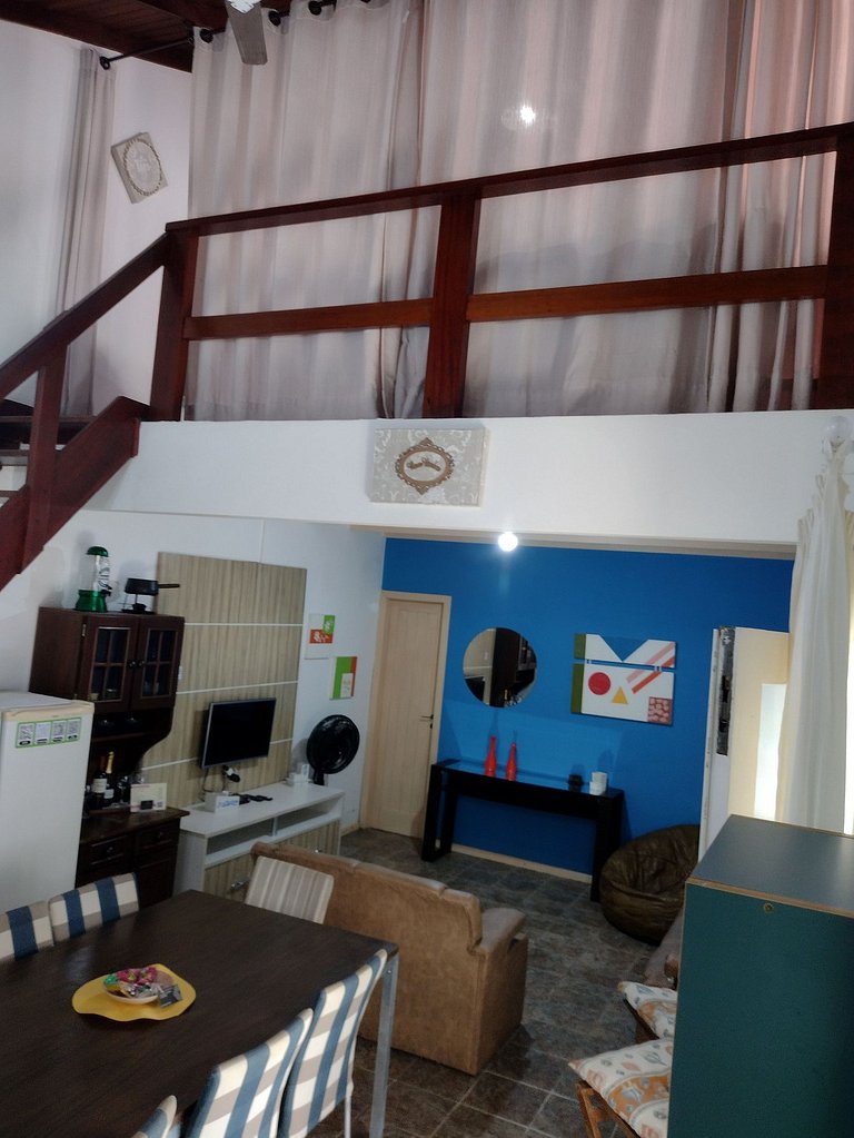 Cantinho do Mar na Praia de Bombas - Estúdio 04 Com Mezanino